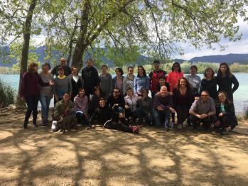 Foto de grup durant el Dia Mundial de l'Activitat Física