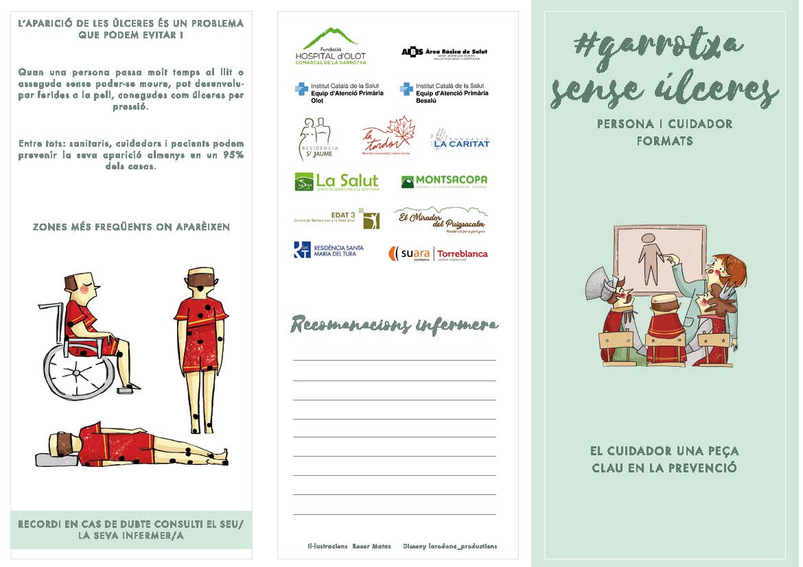 Triptic de la campanya #GarrotxaSenseÚlceres