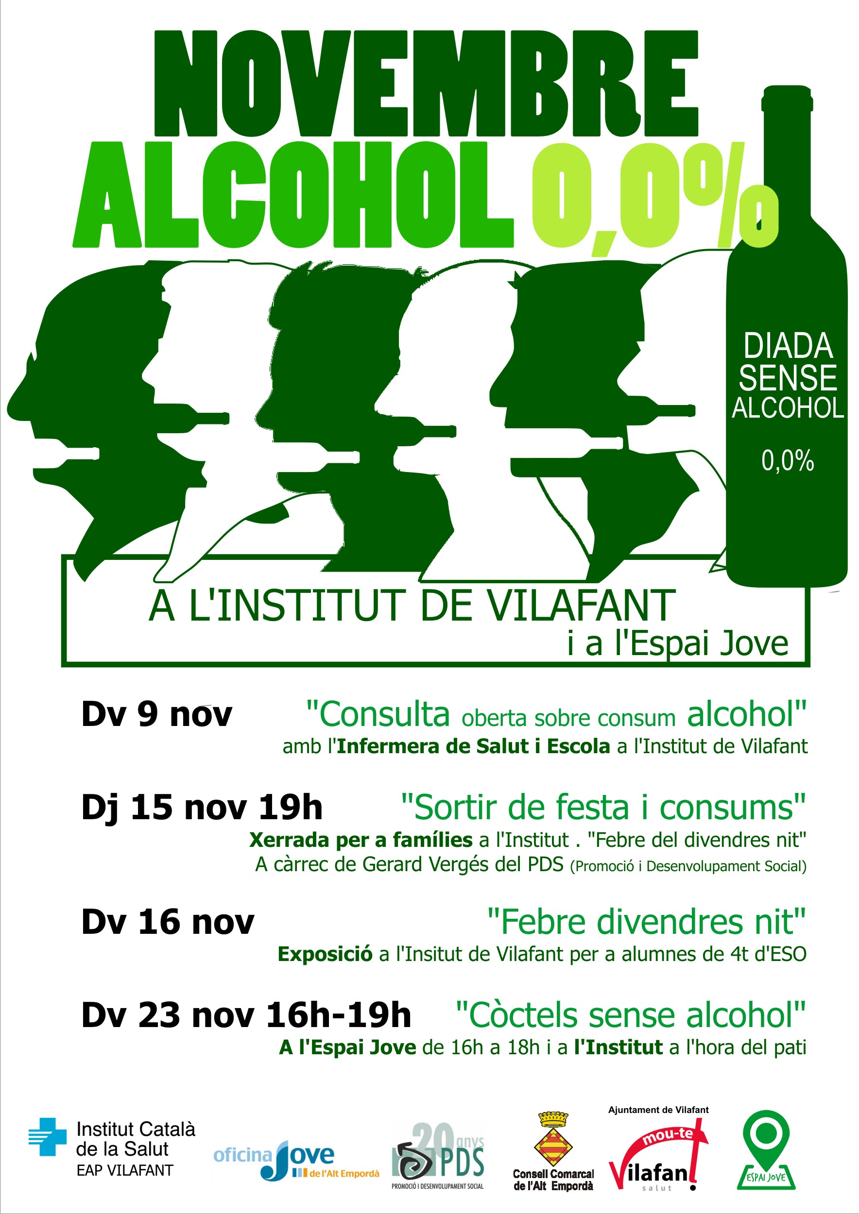 Programa per la IX Setmana del cribratge de l'alcohol i el Dia Mundial Sense Alcohol