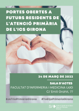 Cartell de la jornada de portes obertes a l'Atenció Primària ICS Girona 2022