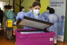 Traient les vacunes de la caixa de transport