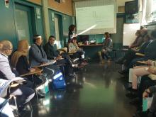 Un moment de la presentació dels professionals al CAP de Salt